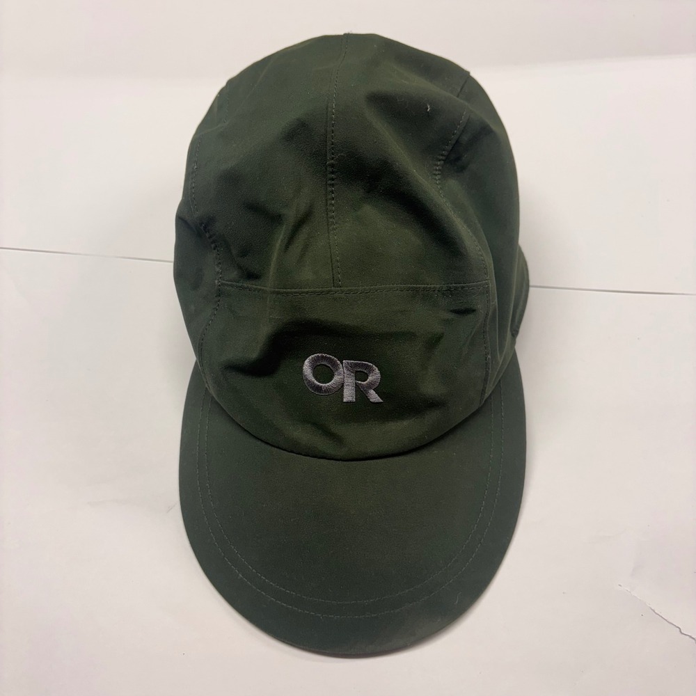 Outdoor Research Gore-Tex Rain Hat Forest Green Adjustable Waterproof Cap OSFA